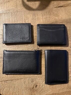 FOUR Coach Wallets - Great Condition - All Black